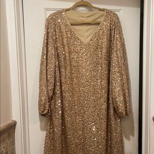 Glamorous Sequin Long Sleeve Dress